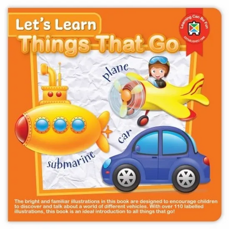 Let's Learn Things That Go Board Book - Modern Teaching Aids NZ