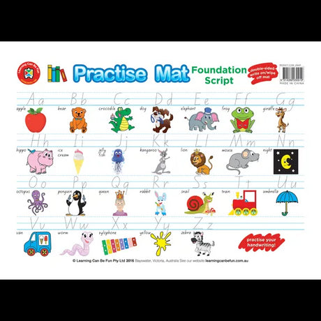Practise Mat - Handwriting Foundation Script - Modern Teaching Aids NZ