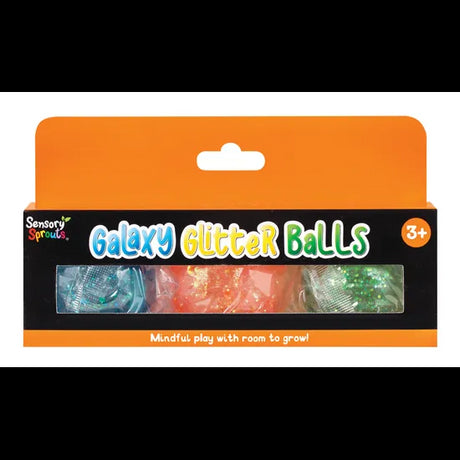 Sensory Sprouts Galaxy Glitter Balls - blue orange green - Modern Teaching Aids NZ
