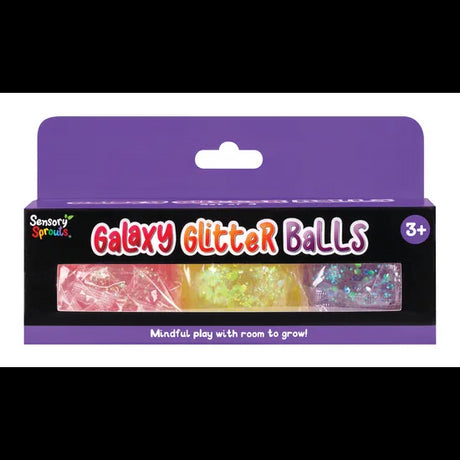 Galaxy Glitter Balls - pink yellow purple - Modern Teaching Aids NZ