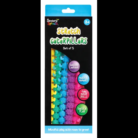 Sensory Sprouts Stretch Caterpillars 5pk - Modern Teaching Aids NZ