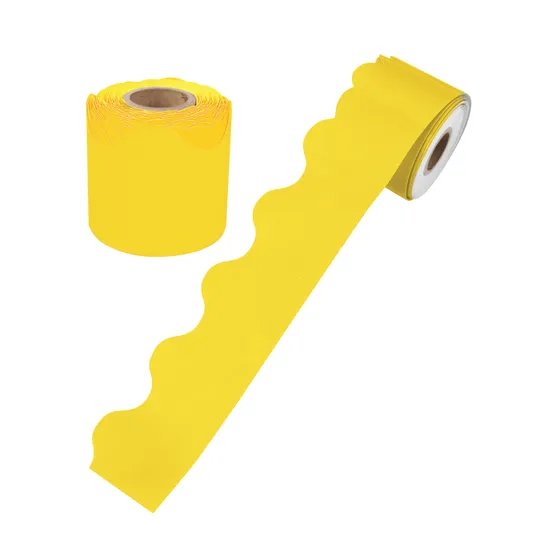 Growing Minds Butter Yellow Rolled Scalloped Border