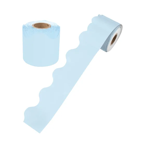 Growin Minds Sky Blue Rolled Scallop Border