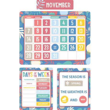 Growing Minds Calendar Bulletin Board Set