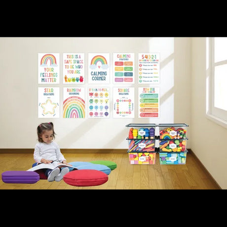 Giggle & Grow Calming Corner Poster Set of 10 - Modern Teaching Aids NZ