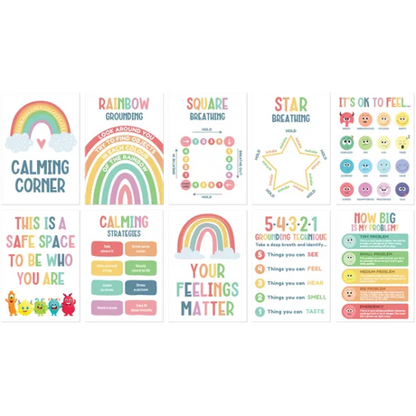 Giggle & Grow Calming Corner Poster Set of 10 - Modern Teaching Aids NZ