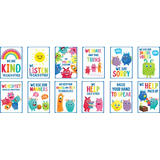 Giggle & Grow Classroom Rules Poster Set 12 - Modern Teaching Aids NZ