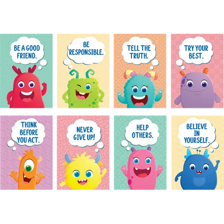 Giggle & Grow Character Traits Poster Set 8 - Modern Teaching Aids NZ