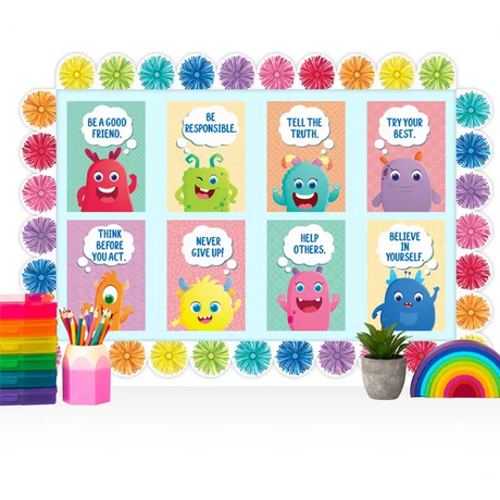 Giggle & Grow Character Traits Poster Set 8 - Modern Teaching Aids NZ