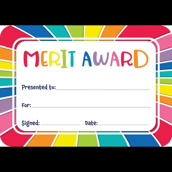 Giggle & Grow Merit Award Certificates - Pack of 30 - Modern Teaching Aids NZ