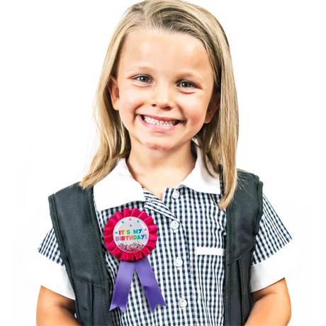 Giggle & Grow Pink Birthday Badge - Modern Teaching Aids NZ