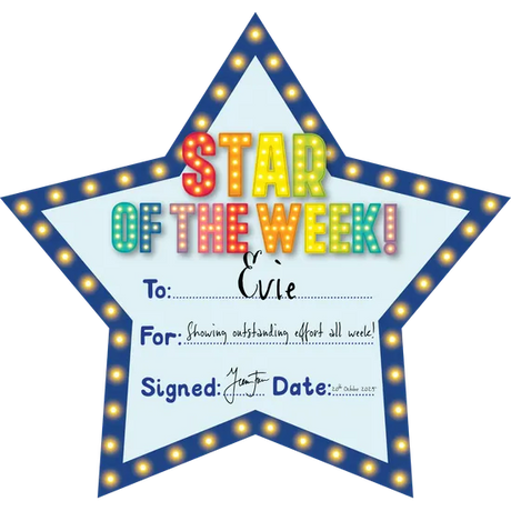 Giggle & Grow Star of the Week Certificates - Pack of 30 - Modern Teaching Aids NZ