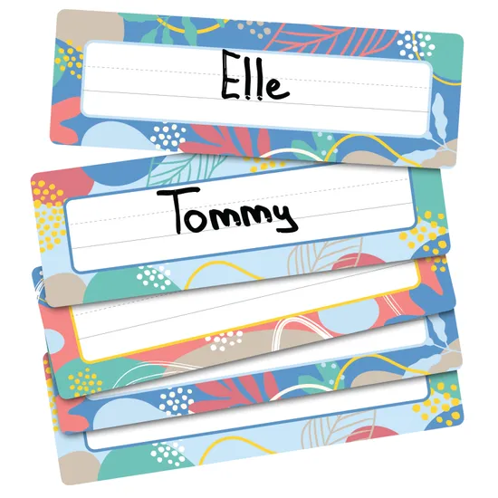 Growing Minds Adhesive Name Plates - Pack of 30