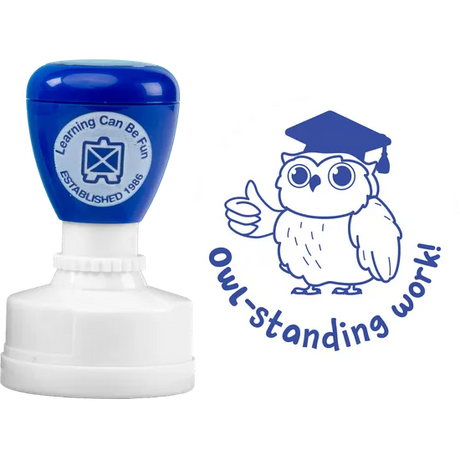 Owl-standing Work Merit Stamp - Modern Teaching Aids NZ