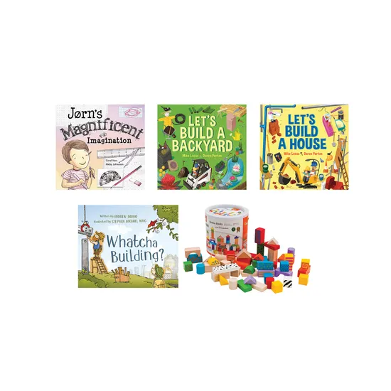 Building and Construction Books & Blocks Pack