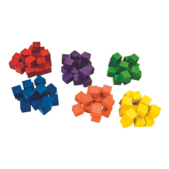 Teachables Wooden Counting Cubes - Maths Manipulatives, Set of 100 - Modern Teaching Aids NZ