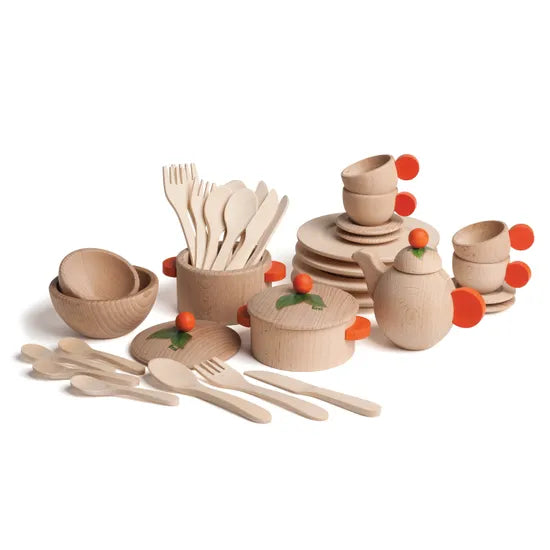 Cooking and Crockery Set Nature 36 Pieces - Modern Teaching Aids NZ