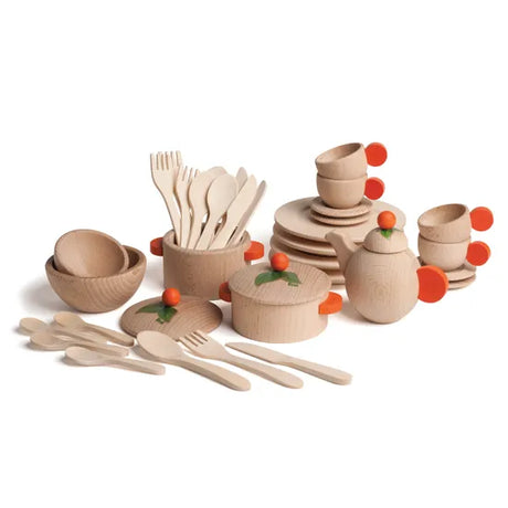 Cooking and Crockery Set Nature 36 Pieces - Modern Teaching Aids NZ