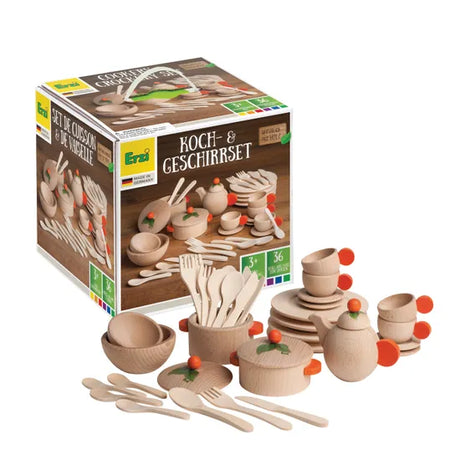 Cooking and Crockery Set Nature 36 Pieces - Modern Teaching Aids NZ