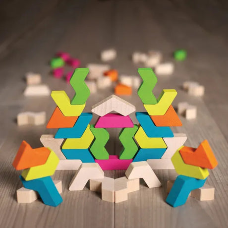 Rainbow GeoBlox - 60 pieces - Modern Teaching Aids NZ