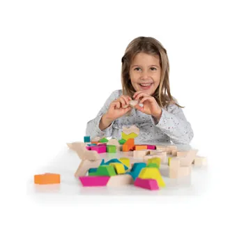 Rainbow GeoBlox - 60 pieces - Modern Teaching Aids NZ