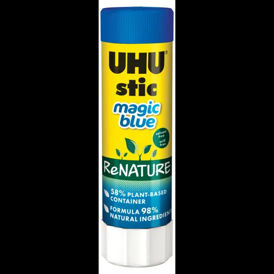 UHU ReNature Magic Blue Glue Stick 40gm - Modern Teaching Aids NZ