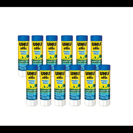 UHU ReNature Magic Blue Glue Stick 40gm PK12 - Modern Teaching Aids NZ