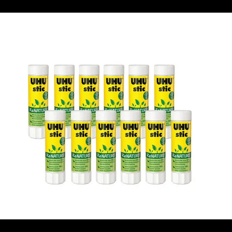 UHU ReNature Glue Stick 40gm Pk12 - Modern Teaching Aids NZ