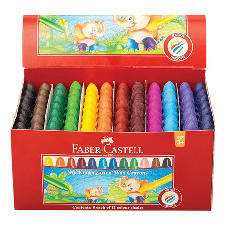 Kindergarten Wax Crayons - Pack of 96 - Modern Teaching Aids NZ