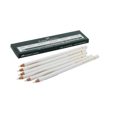 White Coloured Pencils - Pack of 6 - Modern Teaching Aids NZ