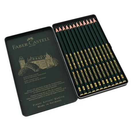 Castell 9000 Graphite Pencil Art Set - Tin of 12 - Modern Teaching Aids NZ