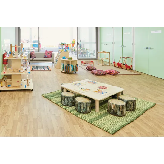 Botanica Striped Rug - 180 (L) x 180 (W) cm - Modern Teaching Aids NZ