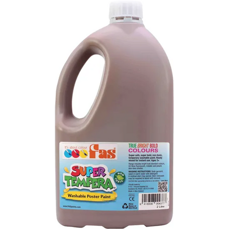 FAS Super Tempera Paint - Umber 2 Litre - Modern Teaching Aids NZ