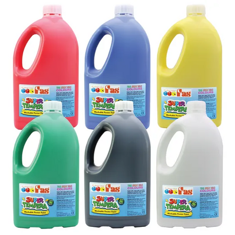 FAS Super Tempera Primary Paint - Kit of 6 - Modern Teaching Aids NZ