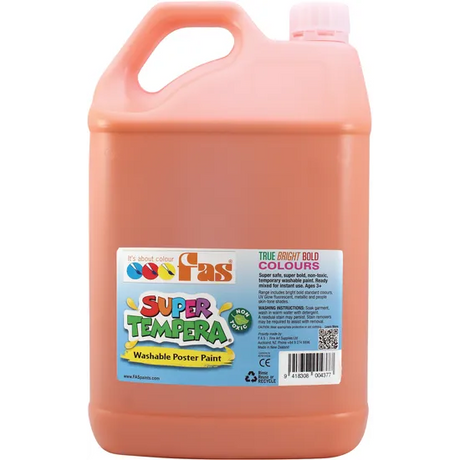 FAS Super Tempera Paint - Orange 5 Litre - Modern Teaching Aids NZ
