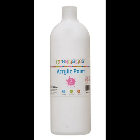 Creatistics Acrylic Paint 1L - White - Modern Teaching Aids NZ