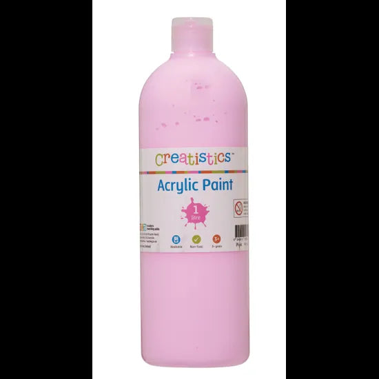 Creatistics Acrylic Paint 1L - Pink - Modern Teaching Aids NZ