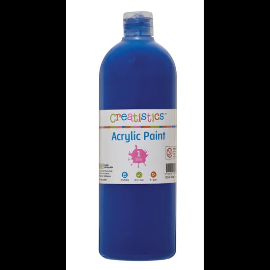 Creatistics Acrylic Paint 1L - Cool Blue - Modern Teaching Aids NZ