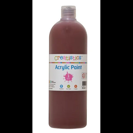Creatistics Acrylic Paint 1L - Brown - Modern Teaching Aids NZ