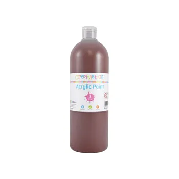 Creatistics Acrylic Paint 1L - Brown - Modern Teaching Aids NZ