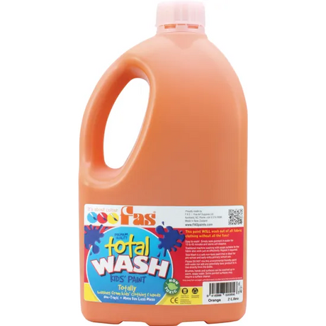 Total Wash Paint - Orange 2 Litre - Modern Teaching Aids NZ