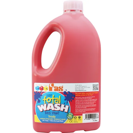 Total Wash Paint - Warm Red 2 Litre - Modern Teaching Aids NZ
