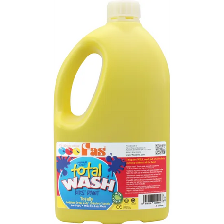 Total Wash Paint - Cool Yellow 2 Litre - Modern Teaching Aids NZ