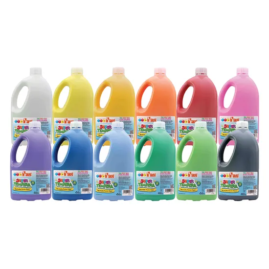 Super Tempera Paint Classroom Set of 12 - Modern Teaching Aids NZ