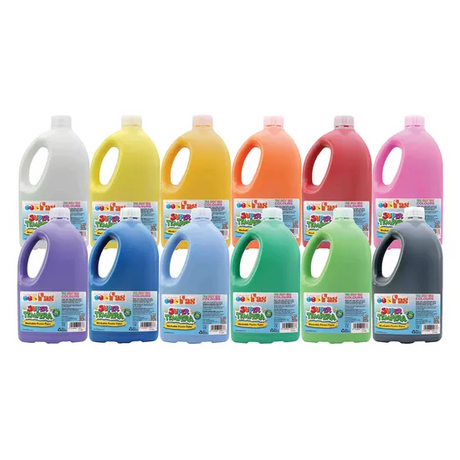 Super Tempera Paint Classroom Set of 12 - Modern Teaching Aids NZ