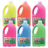 FAS Super Tempera Fluorescent Paint 2 L - Set of 6 - Modern Teaching Aids NZ