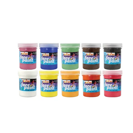 Pro Body and Face Paint 120ml Kit of 10 - Modern Teaching Aids NZ