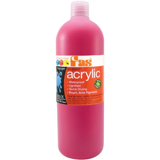 Student Acrylic Paint 1L - Set of 12 - Modern Teaching Aids NZ