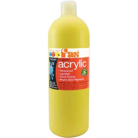 Student Acrylic Paint 1L - Set of 12 - Modern Teaching Aids NZ