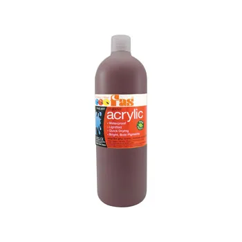 Student Acrylic Paint 1L - Burnt Sienna - Modern Teaching Aids NZ